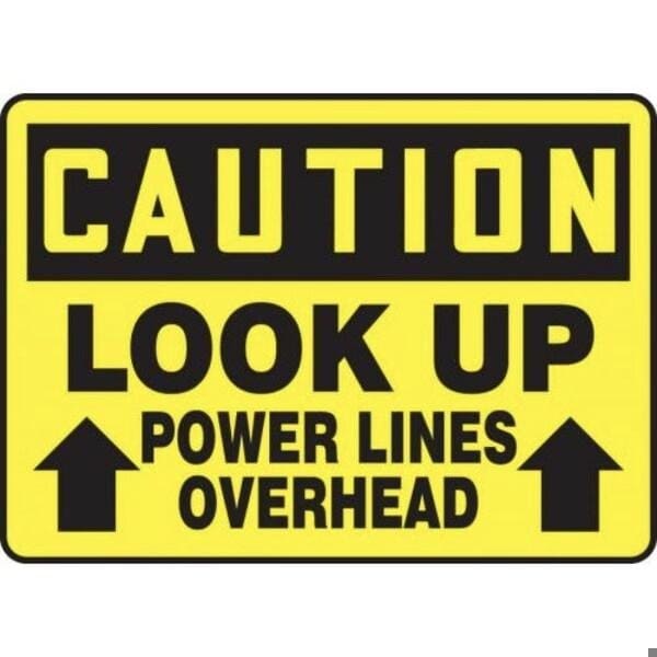 Accuform OSHA CAUTION SAFETY SIGN LOOK UP MELC626XL MELC626XL - main